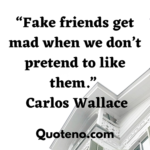 Fake friends get mad when we don’t pretend to like them. - two faced fake friends quote