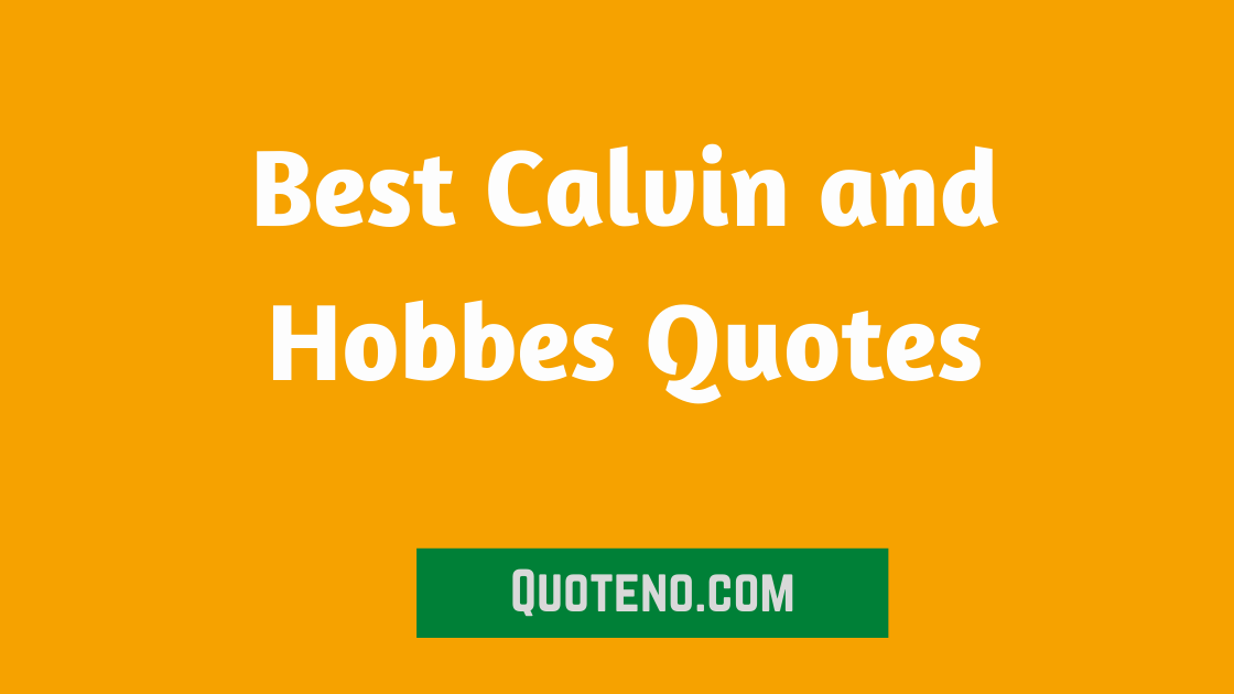 calvin and hobbes quotes