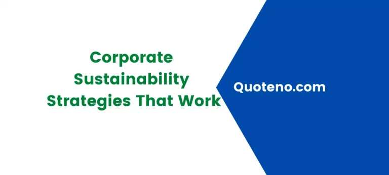 Corporate Sustainability Strategies