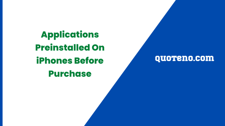 Applications Preinstalled On iPhones Before Purchase