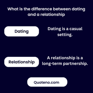 What is the difference between dating and a relationship? - Quoteno