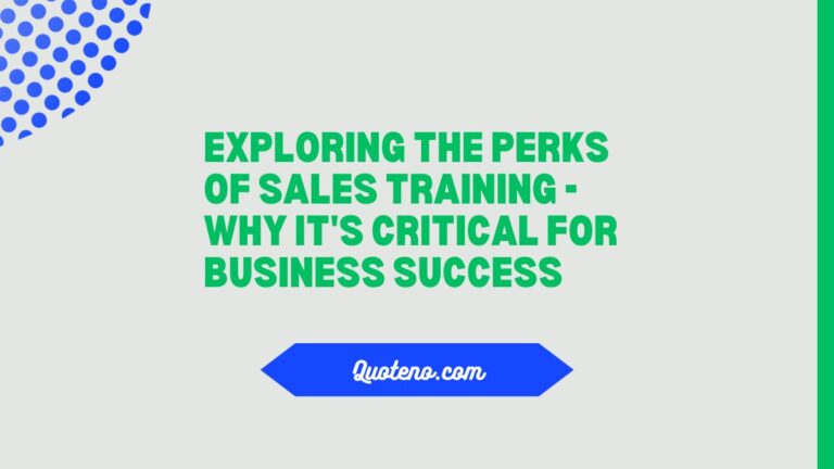 Exploring the Perks of Sales Training - Why It's Critical for Business Success