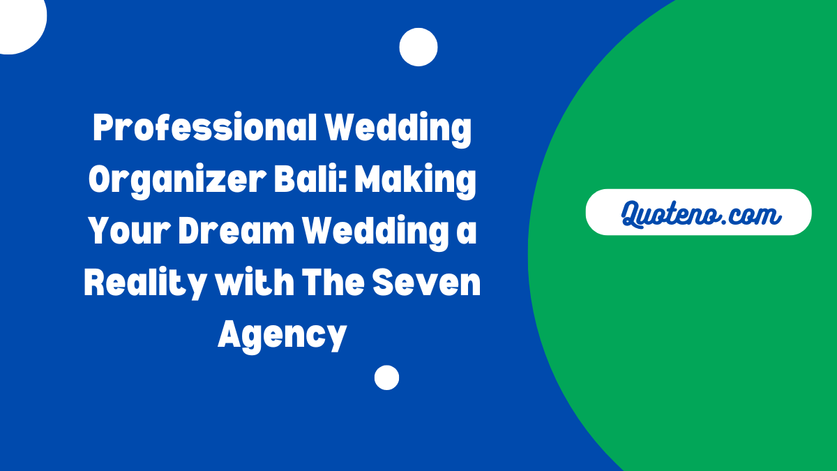 Professional Wedding Organizer Bali: Making Your Dream Wedding a Reality with The Seven Agency