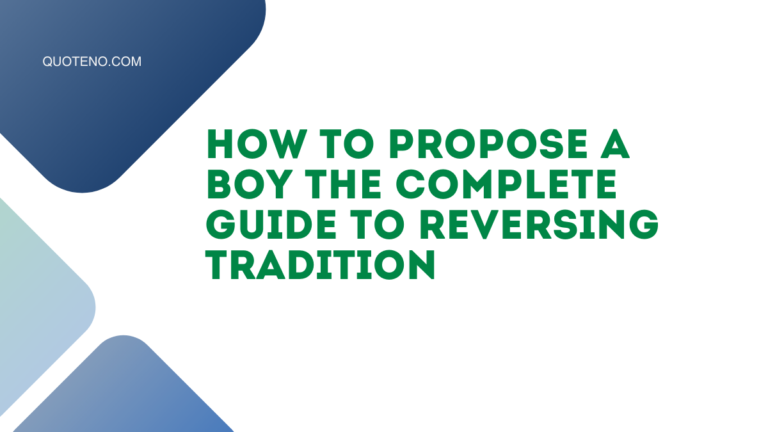 How To Propose A Boy The Complete Guide to Reversing Tradition