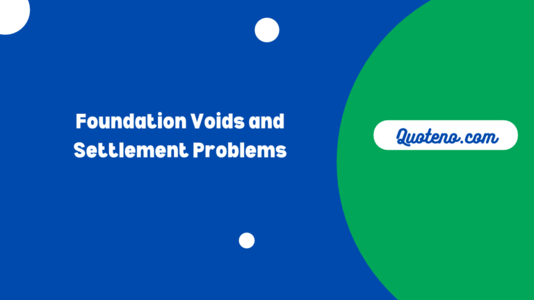 Foundation Voids and Settlement Problems